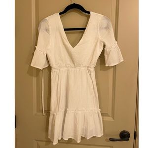 Lulus | “Sunshine Daydream White Short Sleeve Cutout Mini Dress”